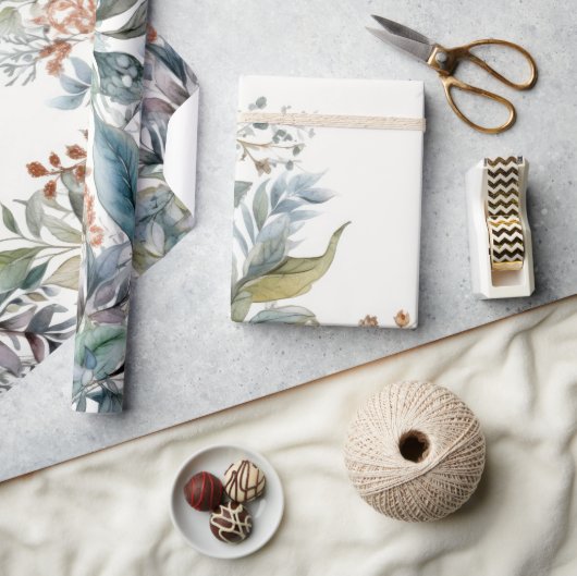 Waterverf voor groene en Aqua-vulling Cadeaupapier (Crafts)