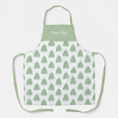 Waterverf voor groene kerstbomen schort (Voorkant)