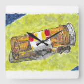 Waterverf voor grote pil vierkante klok (Voorkant)