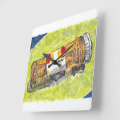 Waterverf voor grote pil vierkante klok (Hoek)