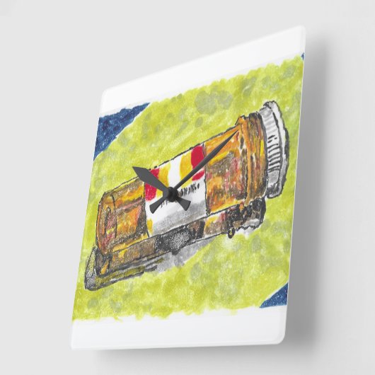 Waterverf voor grote pil vierkante klok (Hoek)