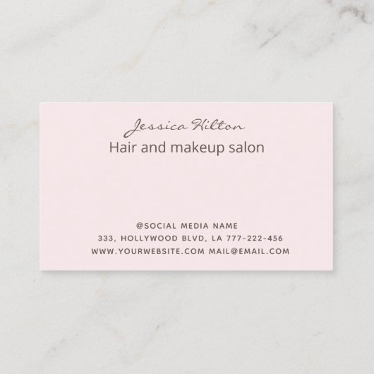 Waterverf voor hedendaags goud visitekaartje (Achterkant)