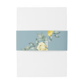 Waterverf voor hedendaagse gele rozen uitnodigingen wikkel (Achterkant Voorbeeld)