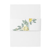 Waterverf voor hedendaagse gele rozen uitnodigingen wikkel (Achterkant Voorbeeld)