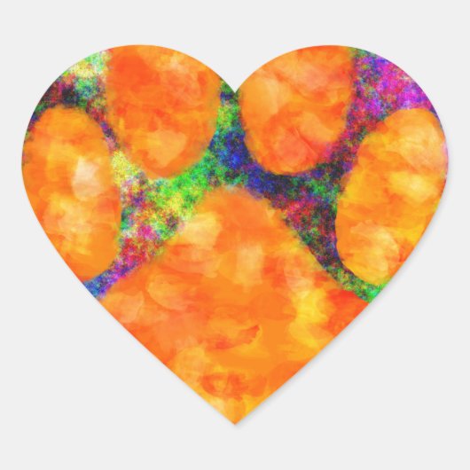 Waterverf voor het afdrukken van dubbele pagina's hart sticker (Voorkant)