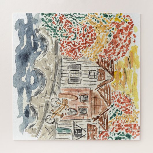 Waterverf voor het Engelse platteland Jigzaag Puzz Legpuzzel (Horizontaal)