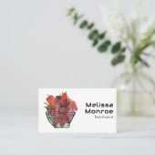 Waterverf voor het inkorten van aardbeienmandjes visitekaartje (Staand voorkant)