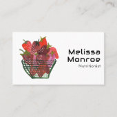 Waterverf voor het inkorten van aardbeienmandjes visitekaartje (Voorkant)