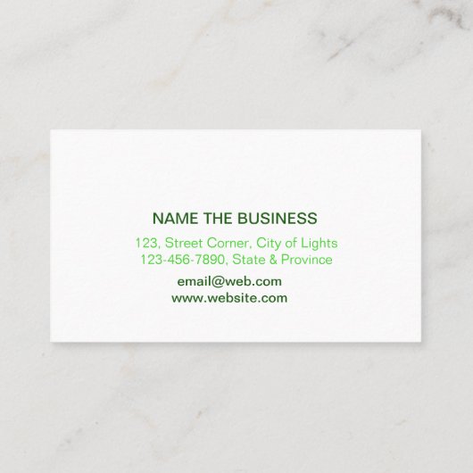 Waterverf voor het reinigen van spuitfles visitekaartje (Achterkant)