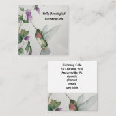 Waterverf voor het schilderen van levende vogels E Vierkante Visitekaartje (Voorkant / Achterkant)