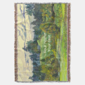 Waterverf voor het schilderen van pijnbomen op zij deken (Voorkant Verticaal)