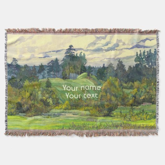 Waterverf voor het schilderen van pijnbomen op zij deken (Voorkant)