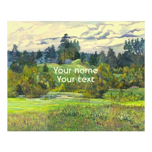 Waterverf voor het schilderen van pijnbomen op zij foto afdruk (Voorkant)