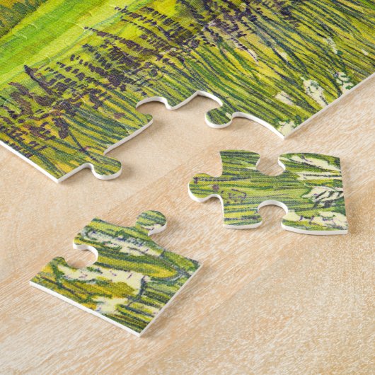 Waterverf voor het schilderen van pijnbomen op zij legpuzzel (Zijkant)