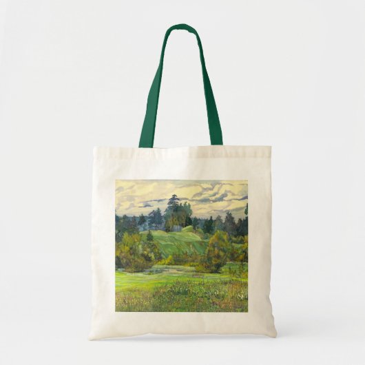 Waterverf voor het schilderen van pijnbomen tote bag (Voorkant)