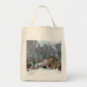 Waterverf voor het schilderen van sneeuwvlokken op tote bag (Voorkant)