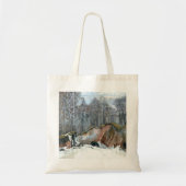 Waterverf voor het schilderen van sneeuwvlokken op tote bag (Voorkant)