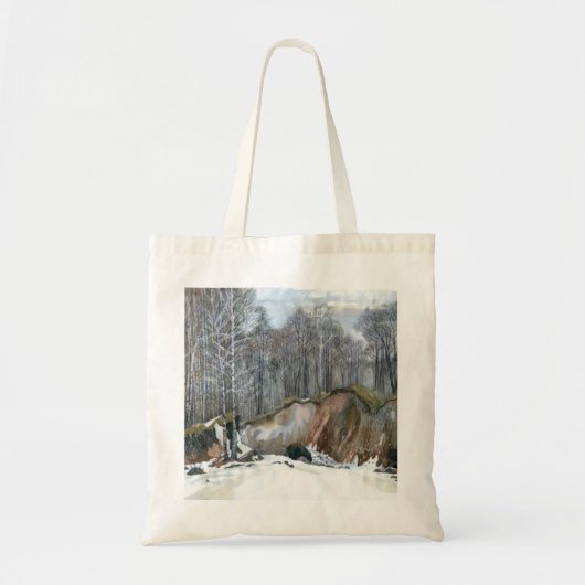 Waterverf voor het schilderen van sneeuwvlokken op tote bag (Voorkant)