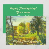 Waterverf voor het schilderen van zonne-herfsten o notitiekaartje (Voorkant / Achterkant)