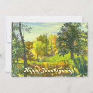 Waterverf voor het schilderen van zonne-herfsten o notitiekaartje