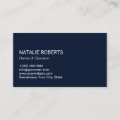 Waterverf voor het schoonmaken van de marineblauw visitekaartje (Achterkant)