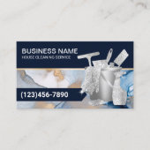 Waterverf voor het schoonmaken van de marineblauw visitekaartje (Voorkant)