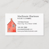 Waterverf voor het schoonmaken van het huis visitekaartje (Voorkant)
