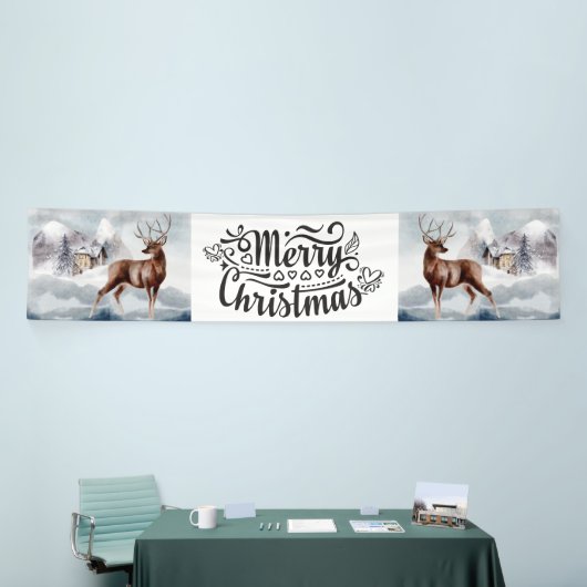 Waterverf voor het smeren van een kerst-jaknenbos spandoek (Beurs)
