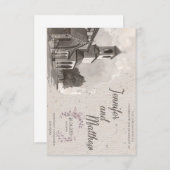 Waterverf voor het uitnodigen van bruiloft kaart (Voorkant / Achterkant)