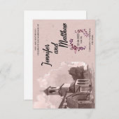 Waterverf voor het uitnodigen van bruiloft kaart (Voorkant / Achterkant)