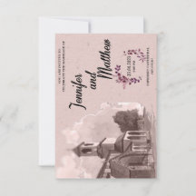 Waterverf voor het uitnodigen van bruiloft