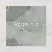 Waterverf voor het wassen van grijs goud vierkante visitekaartje (Voorkant)