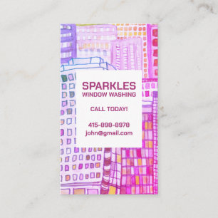 Waterverf voor het wassen van het bedrijfswasvenst visitekaartje