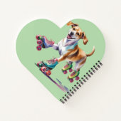 Waterverf voor honden op roller Schaatsen Notitieboek (Achterkant)