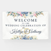 Waterverf voor huwelijksfeestdag spandoek (Horizontaal)