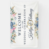 Waterverf voor huwelijksfeestdag spandoek (Verticaal)