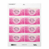 Waterverf voor huwelijksreceptie Mini Champagne La Etiket (Full Sheet)