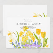 Waterverf voor huwelijksuitnodiging kaart (Voorkant / Achterkant)