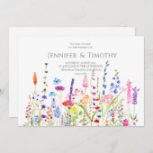 Waterverf voor huwelijksuitnodiging voor kleurrijk kaart (Voorkant / Achterkant)