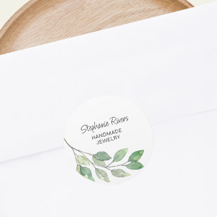 Waterverf voor juweliers ronde sticker