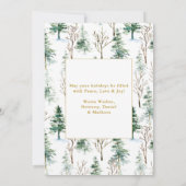 Waterverf voor kalligrafie 3 Fotoboog Gold Feestdagenkaart (Achterkant)