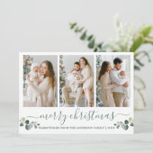 Waterverf voor kalligrafie Eucalyptus Green Kerstm Feestdagenkaart (Staand voorkant)