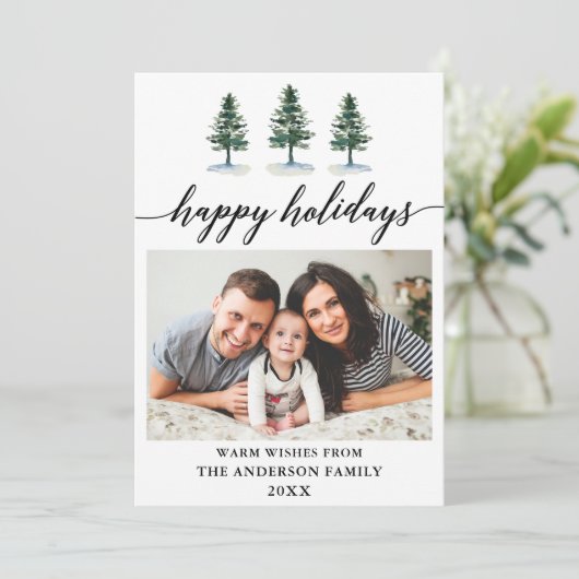 Waterverf voor kalligrafie feestdagenkaart (Staand voorkant)