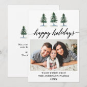 Waterverf voor kalligrafie feestdagenkaart (Voorkant / Achterkant)