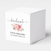 Waterverf voor kalligrafie Roze Floral Handgemaakt Bedankdoosjes (Voorkant Zijde)