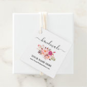 Waterverf voor kalligrafie Roze Floral Handgemaakt Bedankjes Labels (In situ)