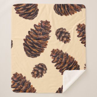 Waterverf voor kegel naadloos patroon, waterverf sherpa deken