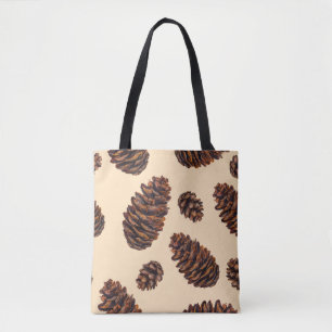 Waterverf voor kegel naadloos patroon, waterverf tote bag