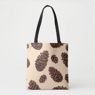 Waterverf voor kegel naadloos patroon, waterverf tote bag