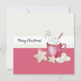 Waterverf voor kerst-warme cacao en koekjes